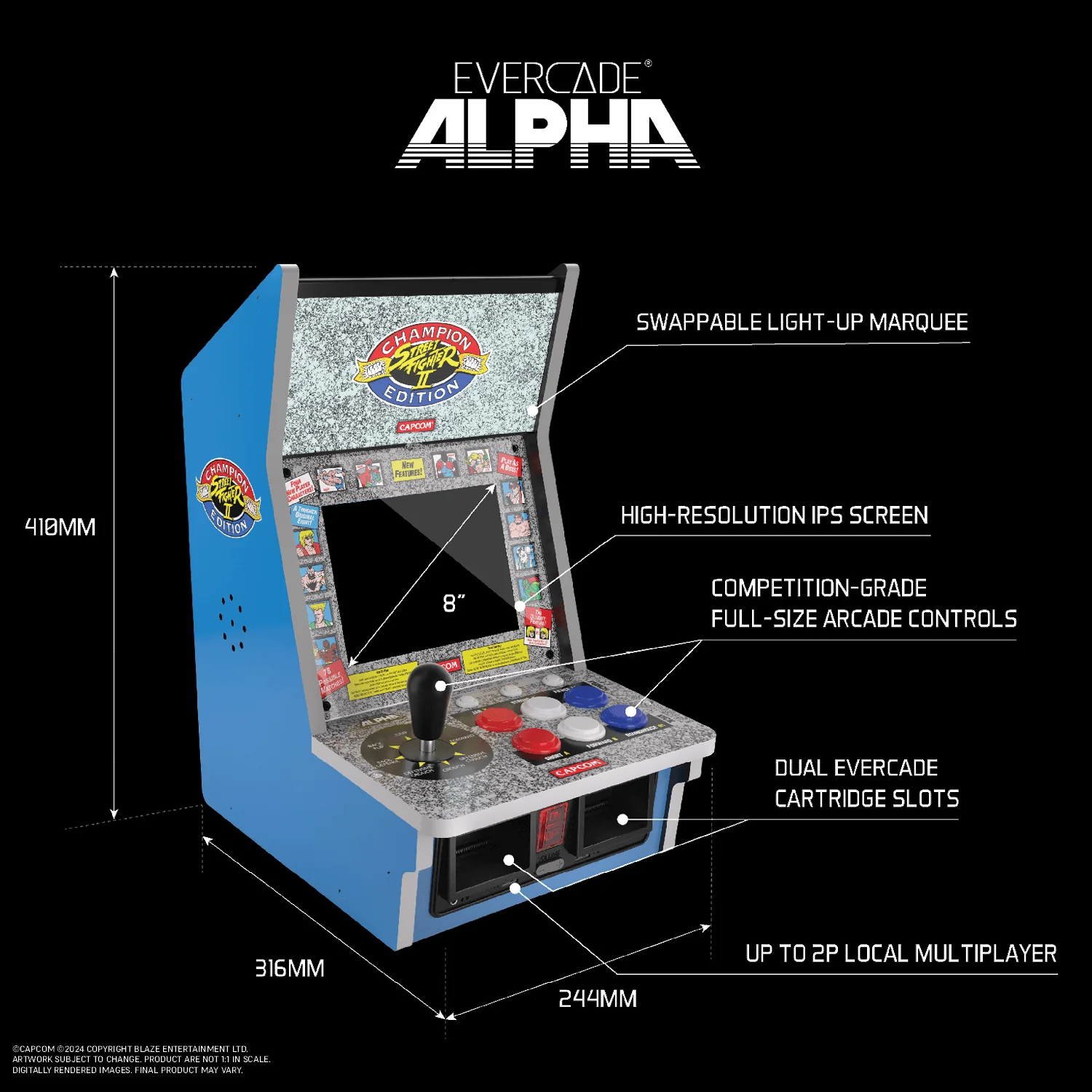Evercade Alpha Street Fighter™ Bartop Arcade - Image 15