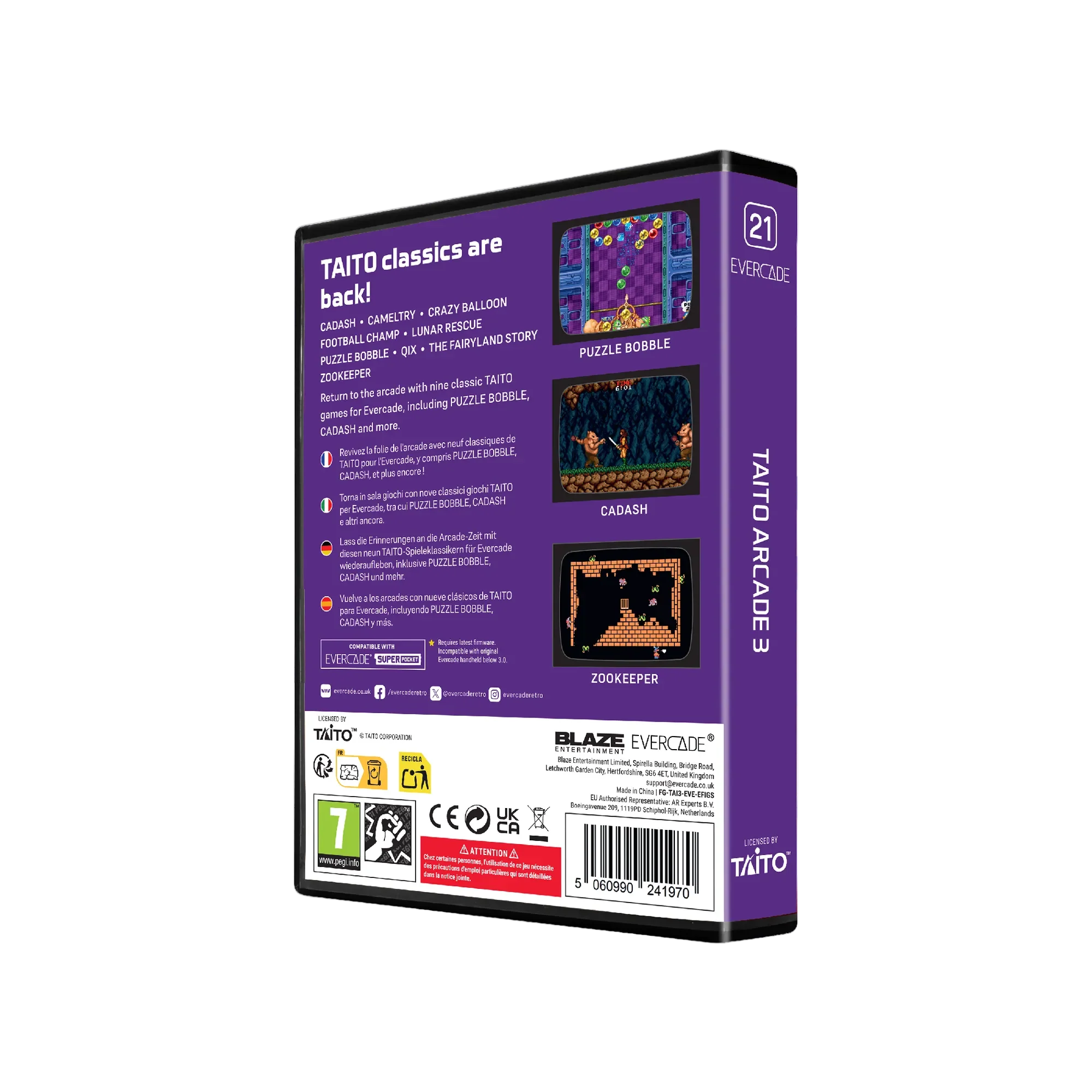 Evercade Bundle: #49 Turrican Collection + #21 TAITO Arcade 3 + Cadey Socks - Image 7