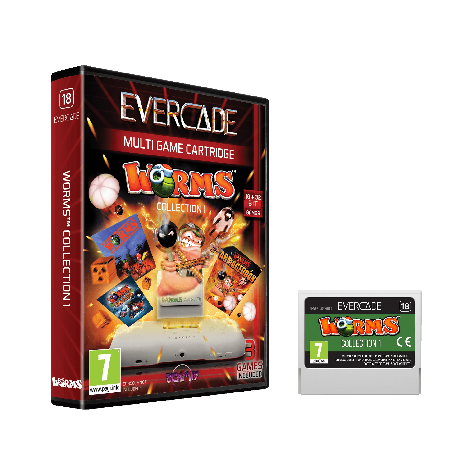 Evercade Cartridge #18 - Worms Collection 1