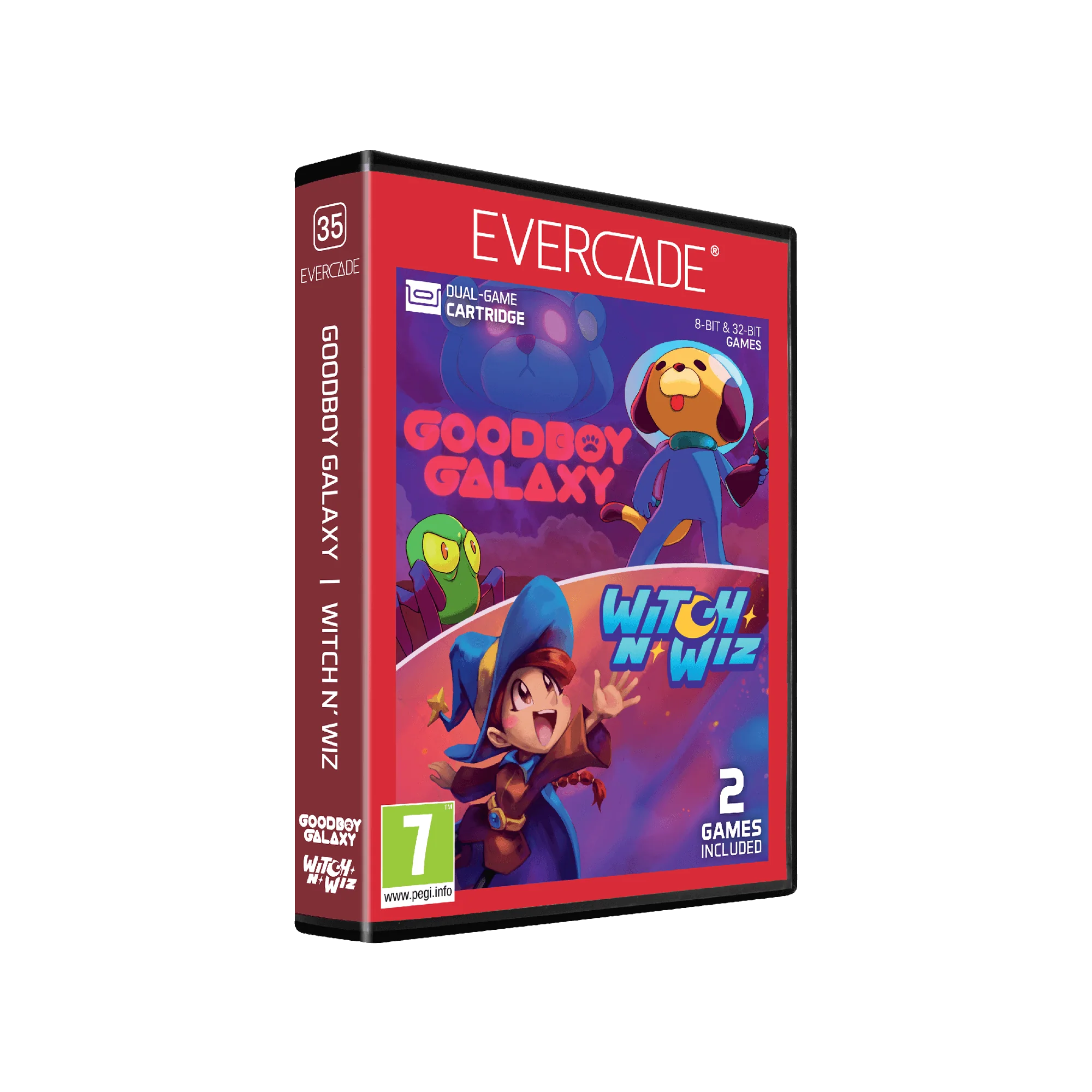 Evercade Cartridge #35 - Goodboy Galaxy/Witch 'n' Wiz Dual Cart - Image 2